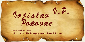 Vojislav Popovac vizit kartica